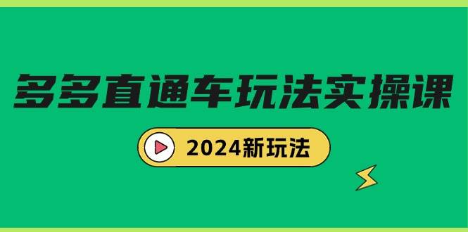 多多直通车玩法实战课，2024新玩法（7节课）-齐力副业