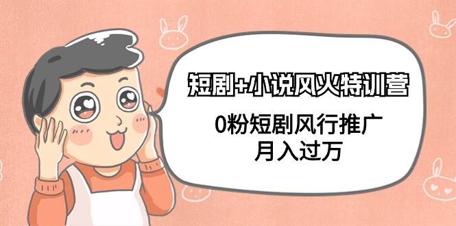 短剧+小说风火特训营，0粉短剧风行推广，月入过万（102节课）-齐力副业