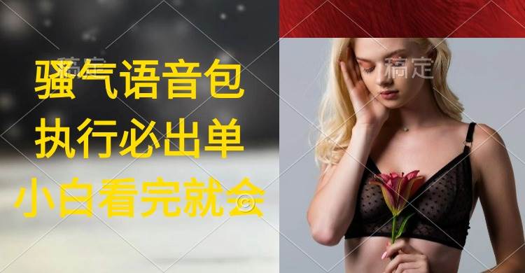 执行就出单，日入2000+，超火骚气语音包，小白看完课程就能马上实操-齐力副业