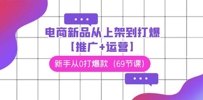 电商 新品从上架到打爆【推广+运营】，新手从0打爆款（69节课）-齐力副业