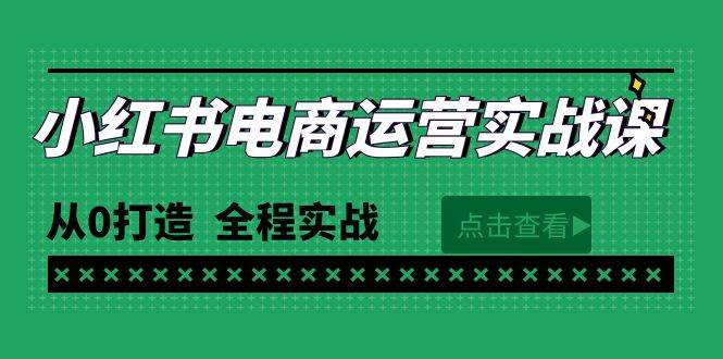 最新小红书·电商运营实战课，从0打造  全程实战（65节视频课）-齐力副业