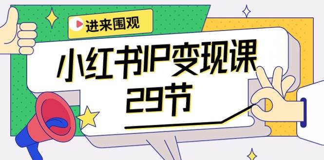 小红书IP变现课：开店/定位/IP变现/直播带货/爆款打造/涨价秘诀/等等/29节-齐力副业