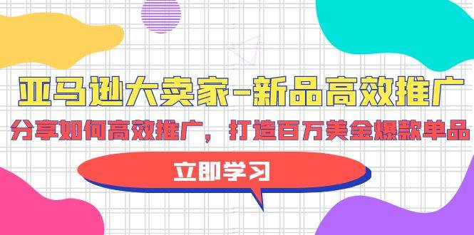 亚马逊 大卖家-新品高效推广，分享如何高效推广，打造百万美金爆款单品-齐力副业
