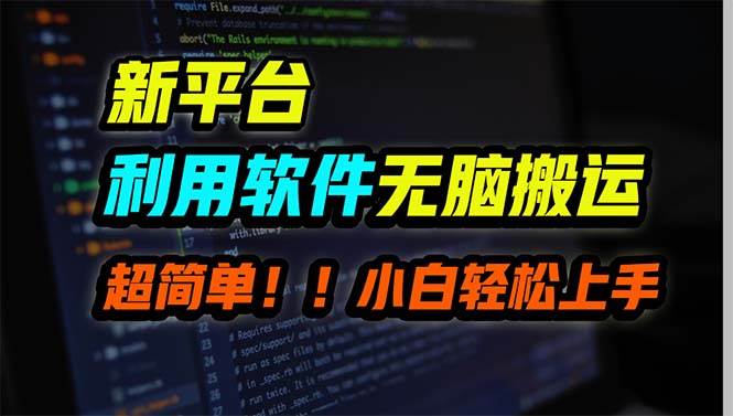 新平台用软件无脑搬运，月赚10000+，小白也能轻松上手-齐力副业