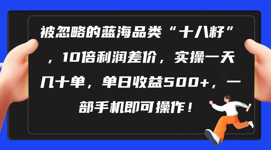 被忽略的蓝海品类“十八籽”，10倍利润差价，实操一天几十单 单日收益500+-齐力副业