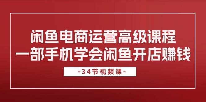 闲鱼电商运营高级课程，一部手机学会闲鱼开店赚钱（34节课）-齐力副业