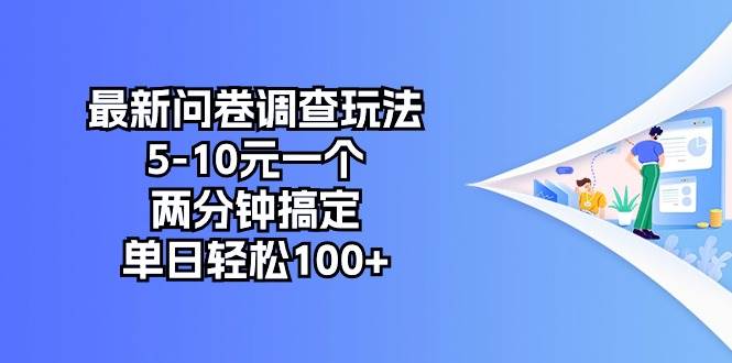 最新问卷调查玩法，5-10元一个，两分钟搞定，单日轻松100+-齐力副业