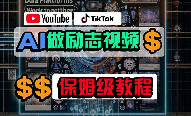 利用AI制作励志视频，在YouTube和TikTok赚钱，小白可做（附工具）-齐力副业