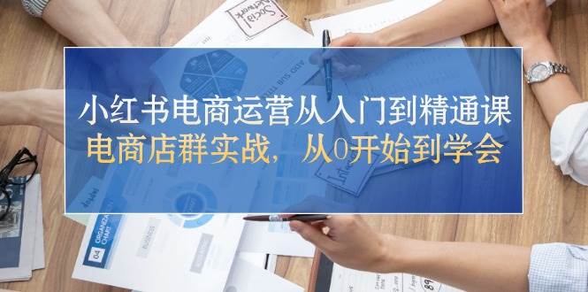 小红书电商运营从入门到精通课，电商店群实战，从0开始到学会-齐力副业