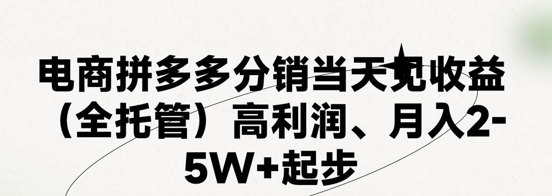 最新拼多多模式日入4K+两天销量过百单，无学费、 老运营代操作、小白福...-齐力副业