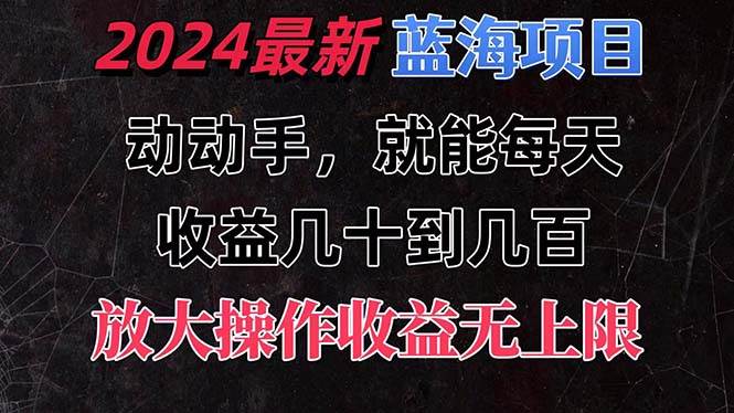有手就行的2024全新蓝海项目，每天1小时收益几十到几百，可放大操作收…-齐力副业