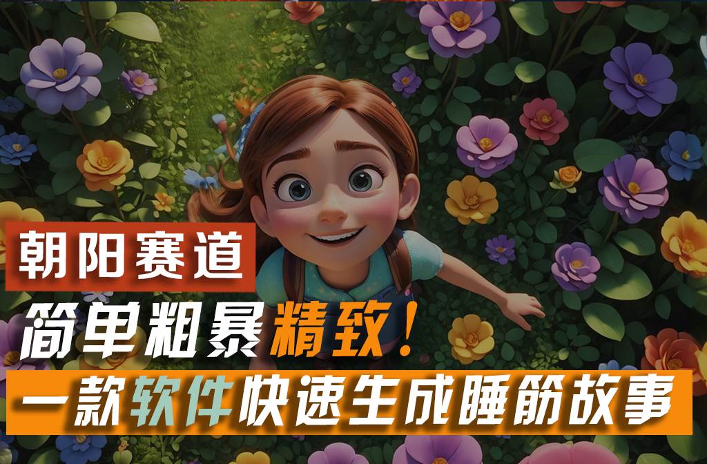 利用一款软件5分钟一条爆款睡前故事，简单粗暴精致！小白月入2w+-齐力副业