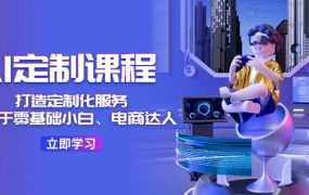 AI-定制课程，打造 定制化服务（针对于零基础小白、电商达人）36节课-齐力副业