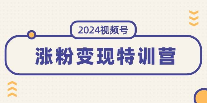 2024视频号-涨粉变现特训营：一站式打造稳定视频号涨粉变现模式（10节）-齐力副业