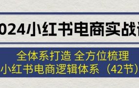 2024小红书电商实战课：全体系打造 全方位梳理 小红书电商逻辑体系 (42节)-齐力副业