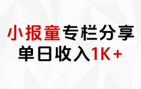 小报童专栏分享，当日收入1K+-齐力副业
