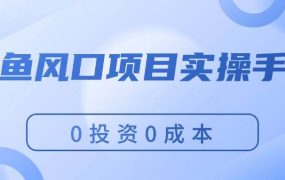 闲鱼风口项目实操手册，0投资0成本，让你做到，月入过万，新手可做-齐力副业
