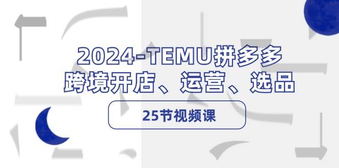 2024-TEMU拼多多·跨境开店、运营、选品（25节视频课）-齐力副业