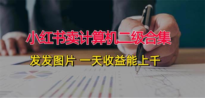 小红书卖计算机二级合集，发发图片 一天收益能上千-齐力副业